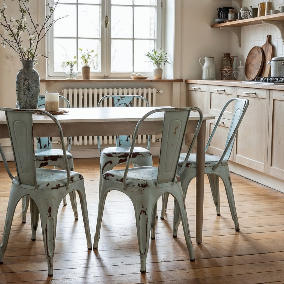 Sedia 'Montmartre' - Vintage/Turchese