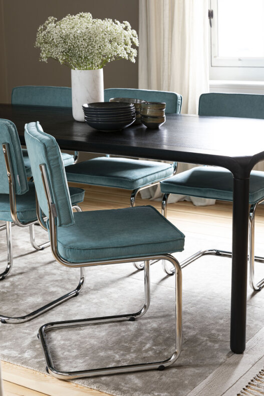 Sedia 'Ridge Rib' - Turchese