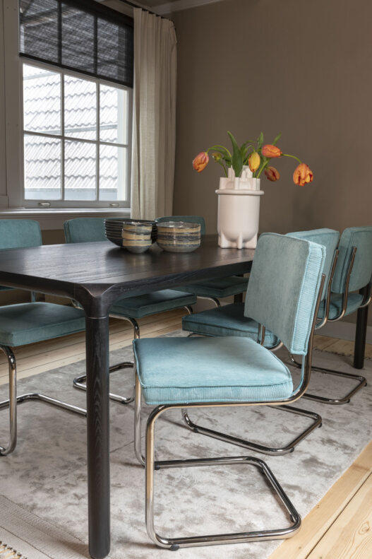 Sedia 'Ridge Rib' - Turchese