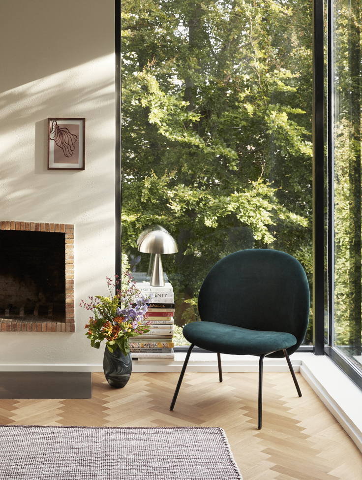 Poltrona 'Gather' - Verde/Velluto