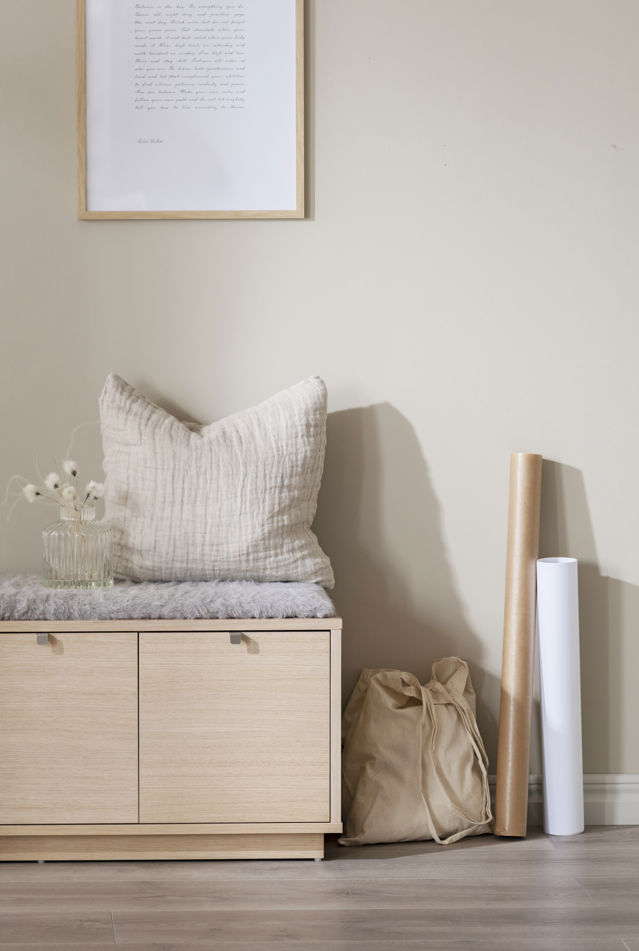 Panca 'Confetti' 70cm - Bianco pigmentato/Grigio chiaro