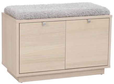 Panca 'Confetti' 70cm - Bianco pigmentato/Grigio chiaro