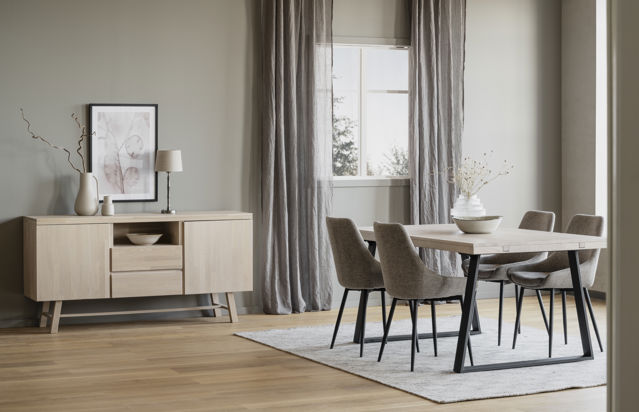 Credenza 'Brooklyn' 160x45cm - Sbiancato