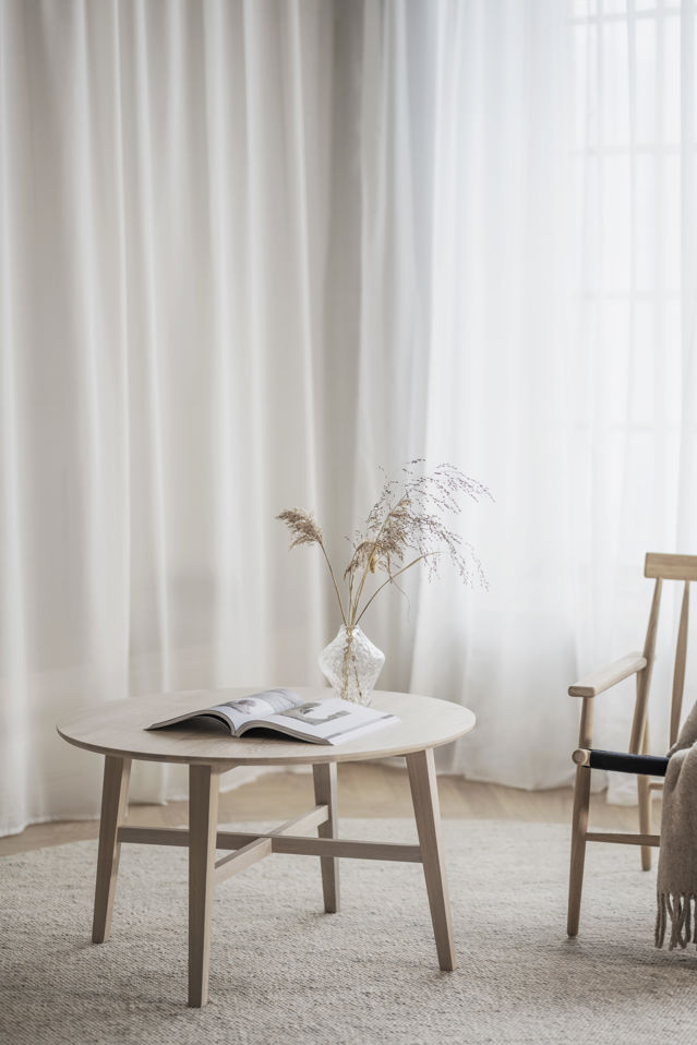 Tavolino 'Filippa' Rotondo 90cm - Rovere sbiancato