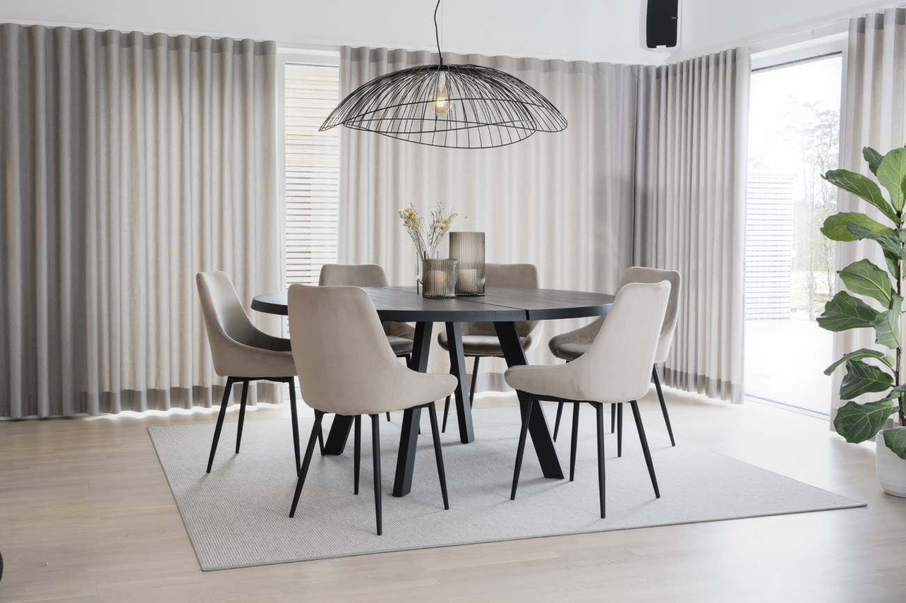 Tavolo da pranzo 'Fred' Rotondo 160cm - Nero