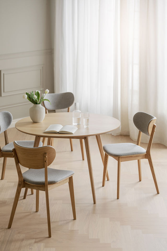 Tavolo da pranzo 'Yumi' Rotondo 115cm - Rovere