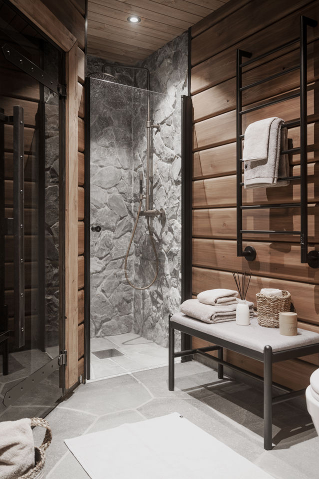 Panca 'Milford' - Nero/Grigio