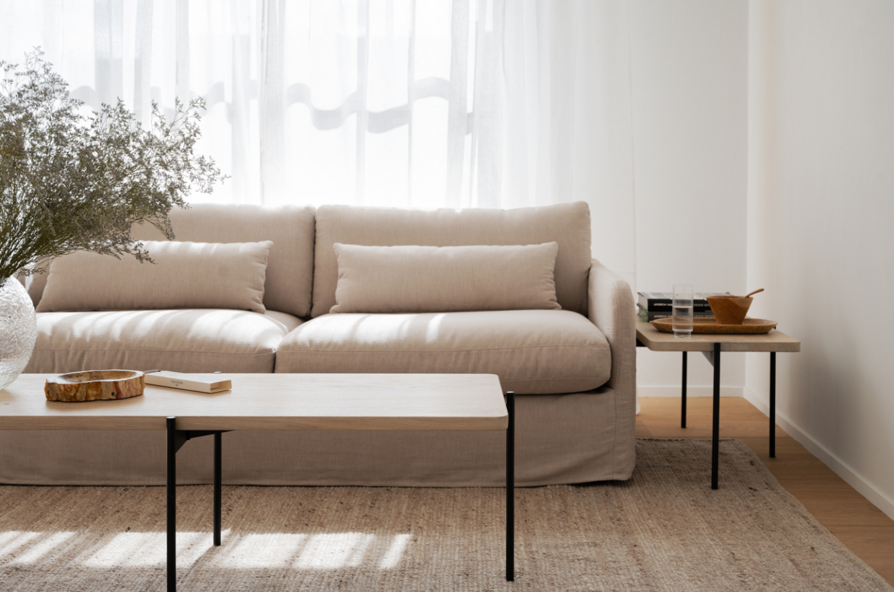 Tavolino 'Shelton' 145x60cm - Rovere bianco pigmentato