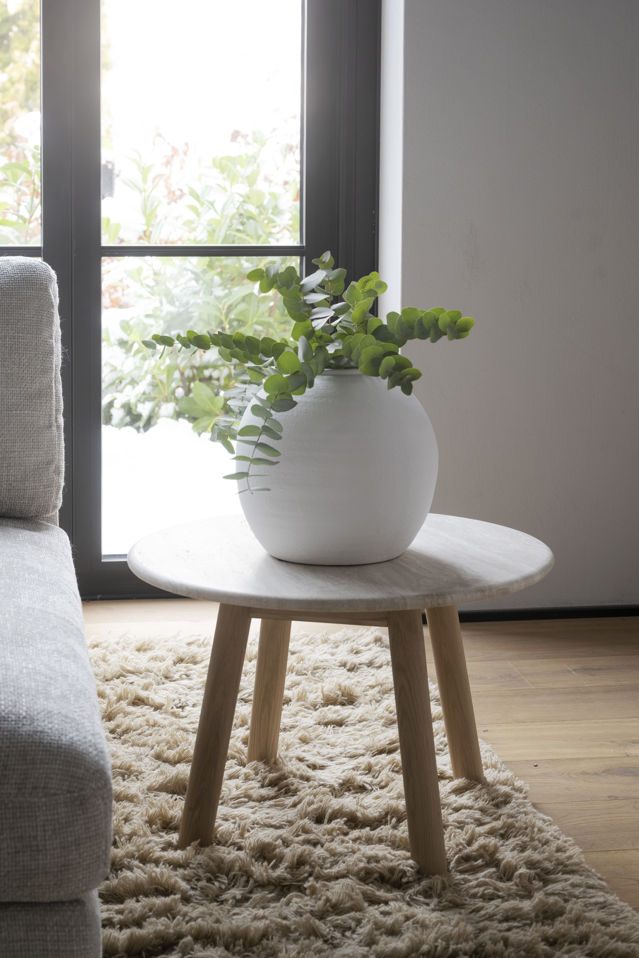 Tavolino 'Taransay' Rotondo 60cm - Beige/Vitpigmentato