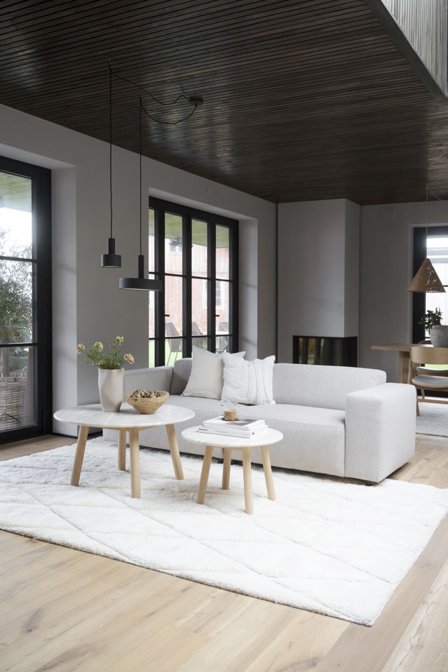 Tavolino 'Taransay' Rotondo 60cm - Beige/Vitpigmentato