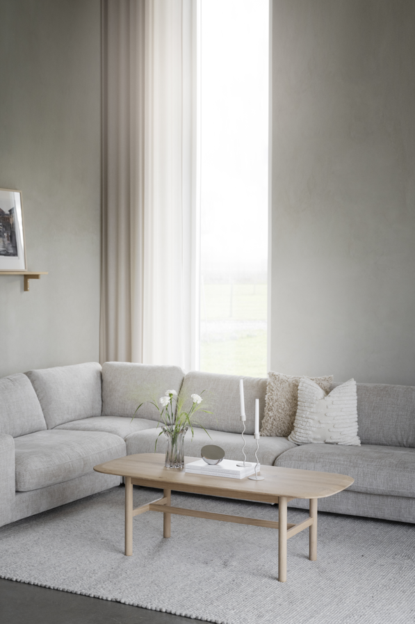 Divano ad angolo 'Duncan' - Grigio chiaro