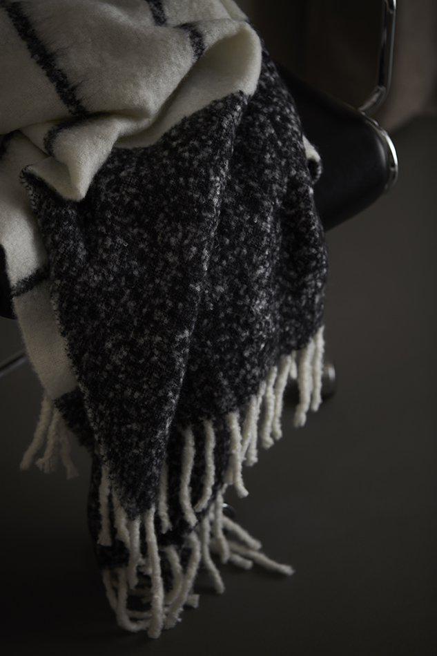 Plaid 'Carl' 130x170 - Nero/Bianco