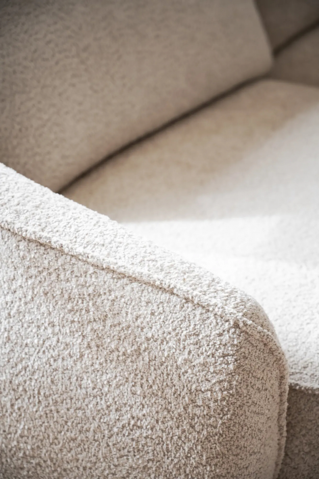 Divano 3 posti 'Norris' con chaise longue sinistra - Beige chiaro