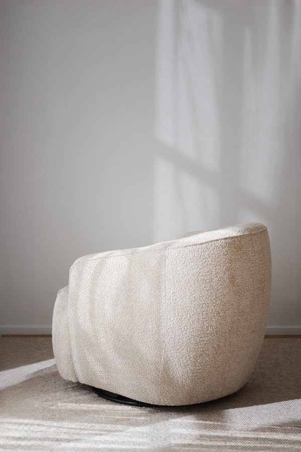 Poltrona 'Dermot' girevole - Beige chiaro