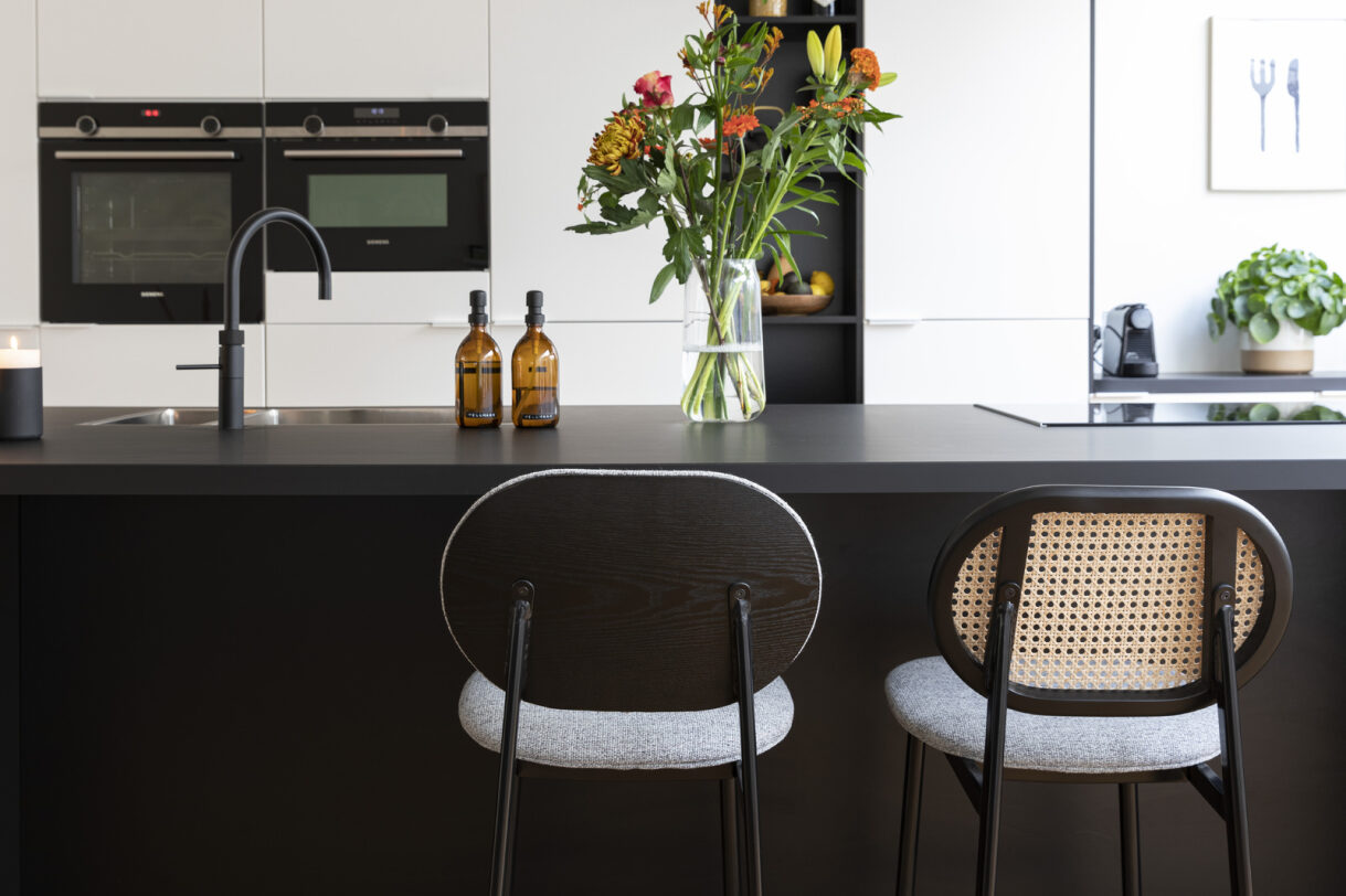 Sedia 'Chatou' - Naturale/Grigio