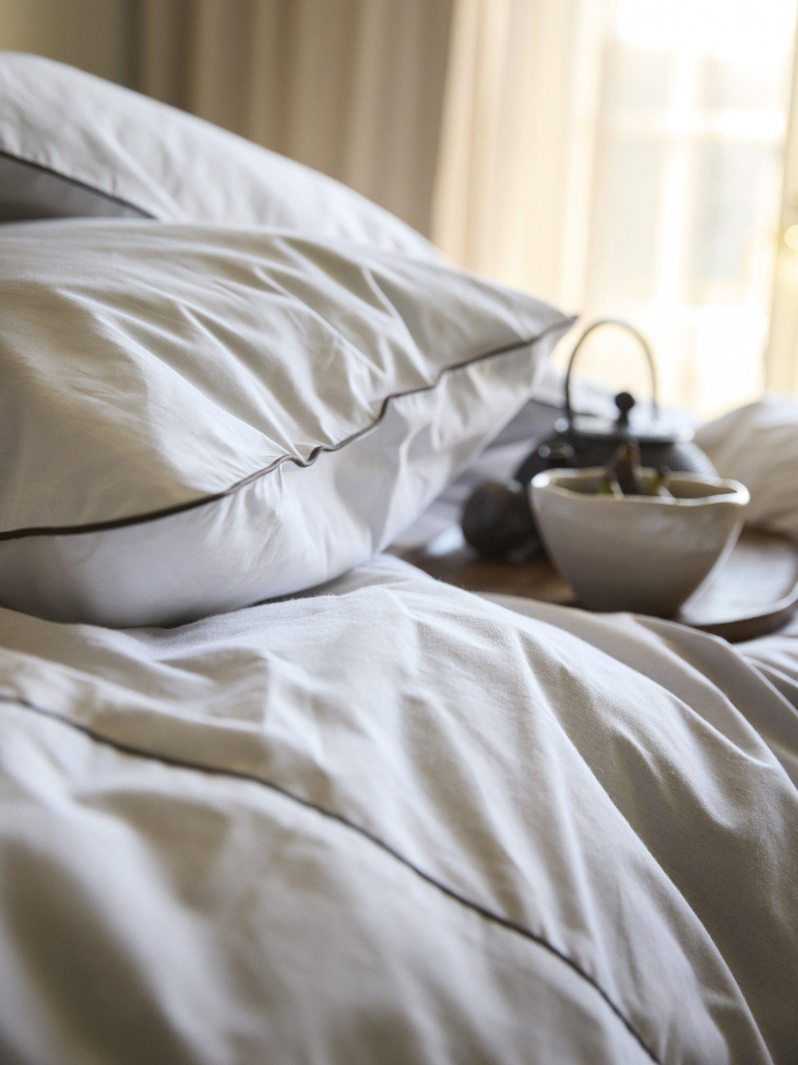 Fodera per copripiumino 'Carlton' 140x200 - Bianco