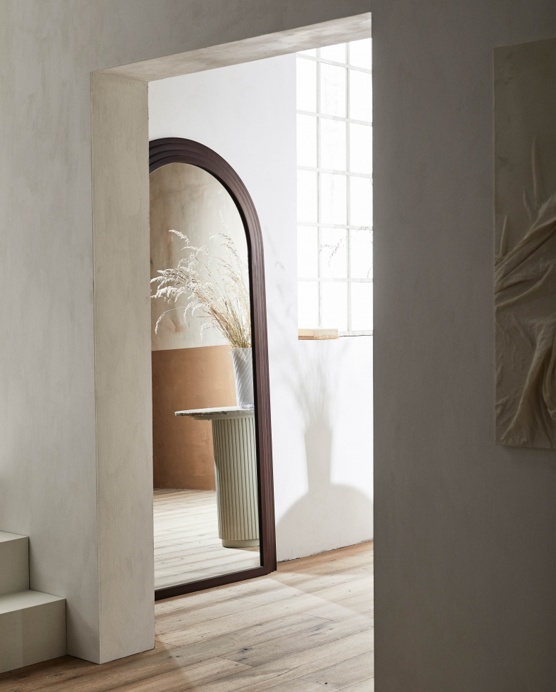 Specchio 'Falco' - Marrone