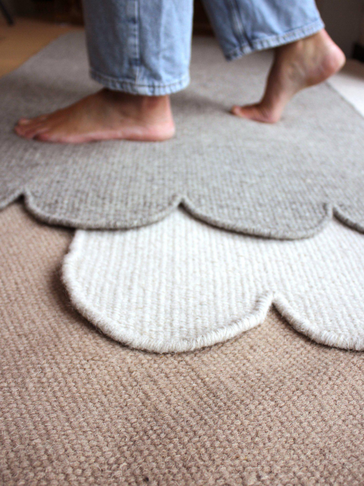 Tappeto in lana 'Fia' 70x140cm - Bianco sporco