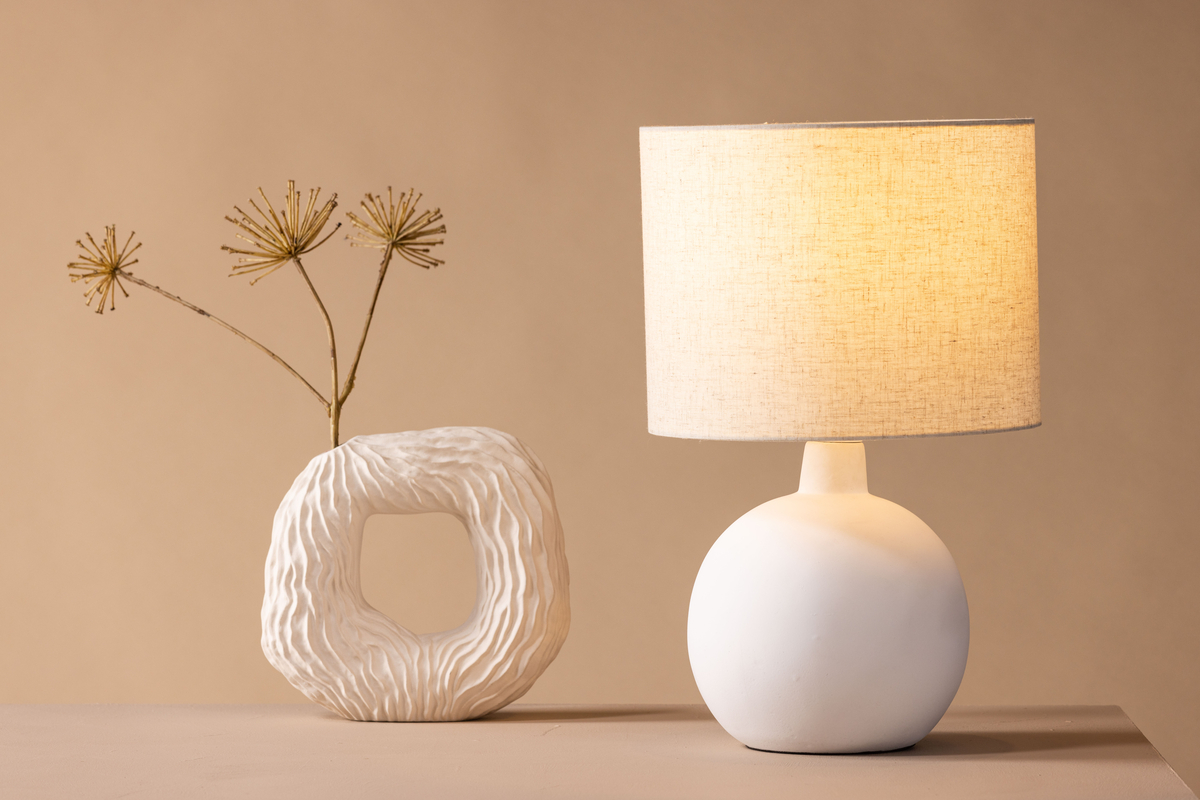 Lampada da tavolo 'Tidaholm' - Beige