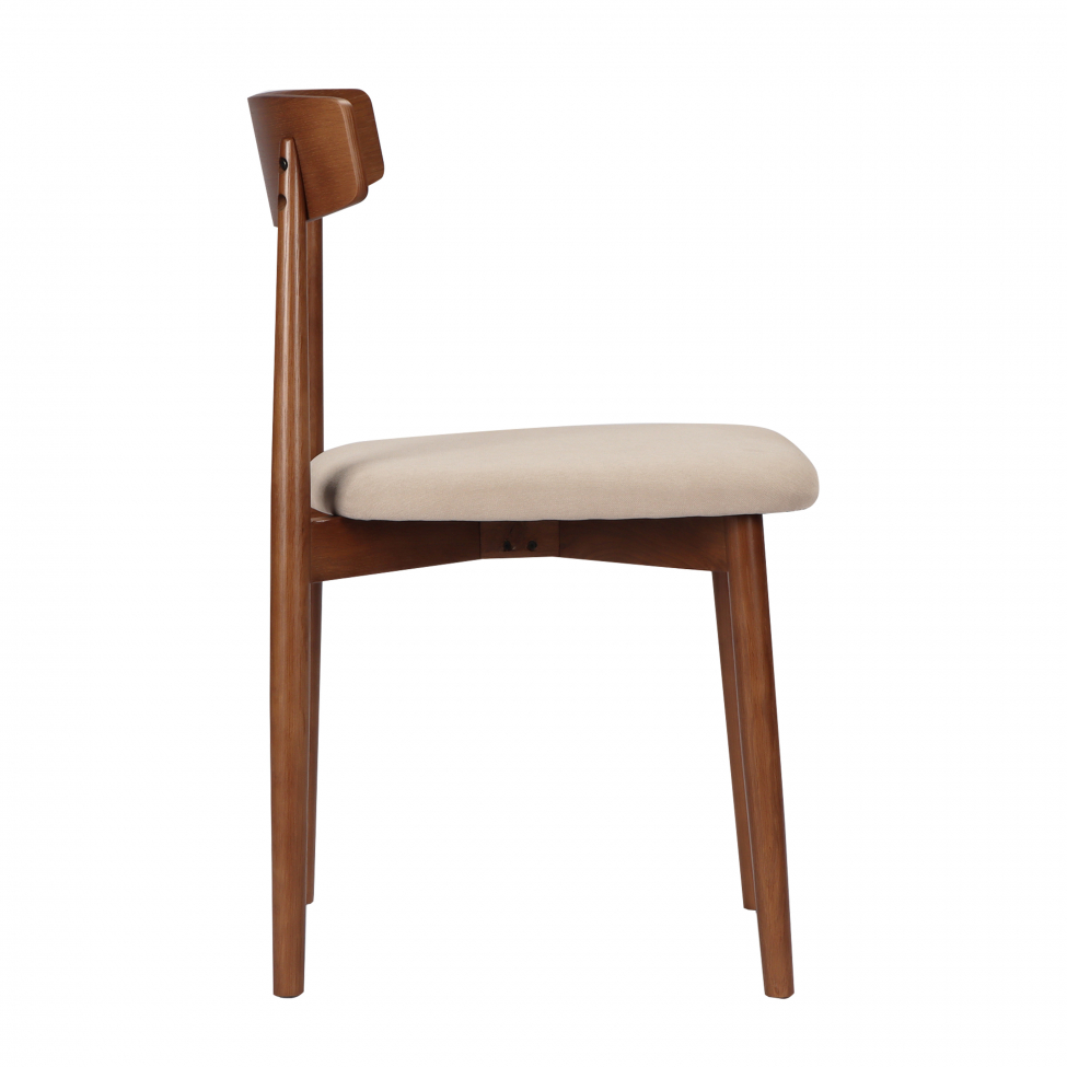 Sedia 'Ystad' - Noce/Beige