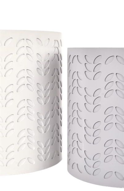 Confezione da 2 Scatole di Stoccaggio 'Alba' - Grigio/Bianco