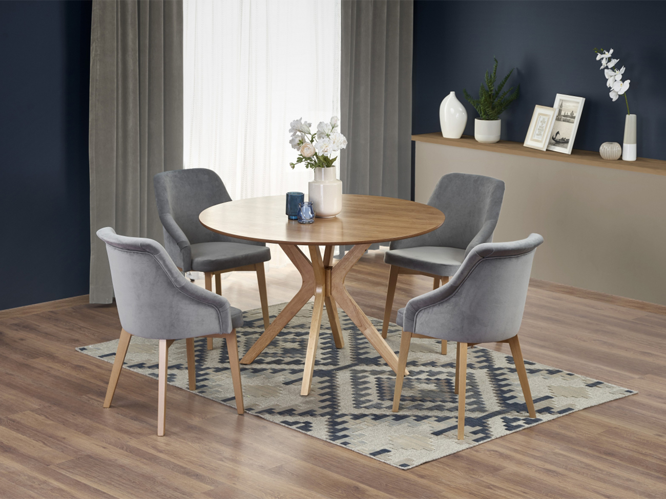 Tavolo da pranzo 'Nicolas' Rotondo 120cm - Naturale