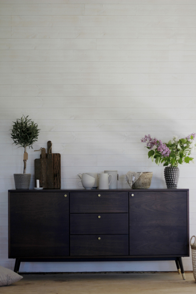 Mobile TV/Cassettiera 'Prime' - Noce/Ottone