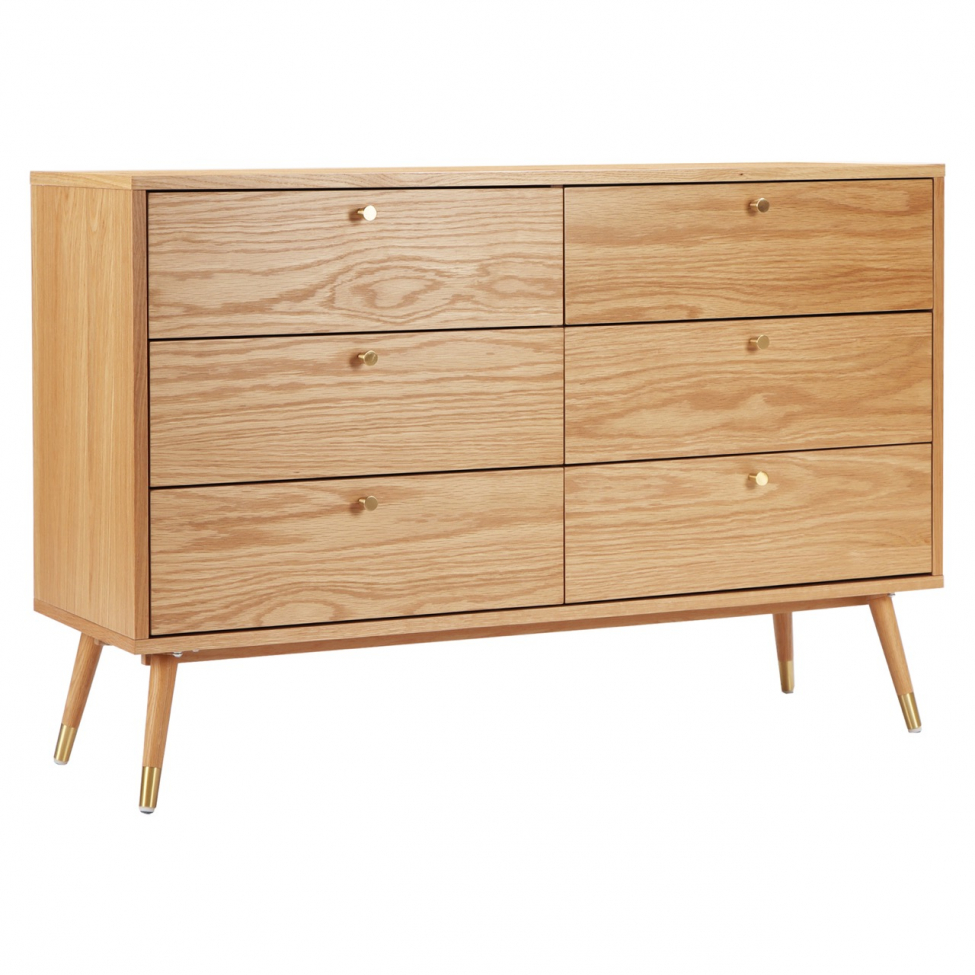 Cassettiera 'Prime' 6 cassetti - Rovere