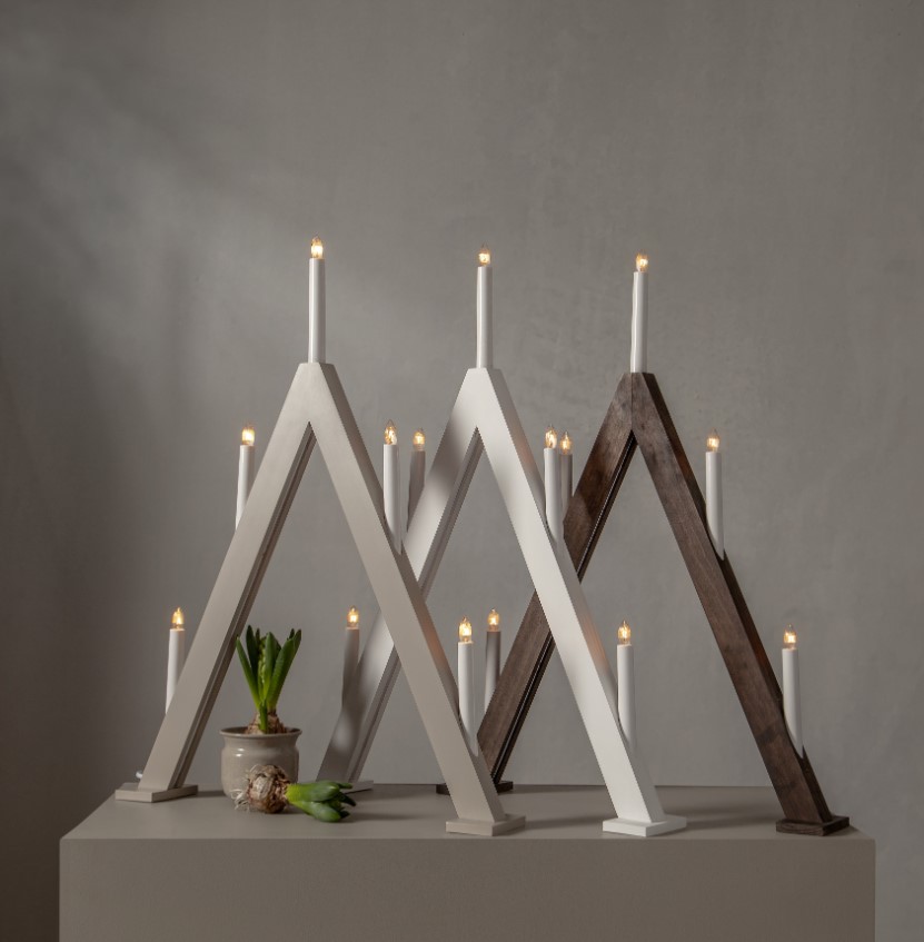 Candelabro dell'Avvento 'Albo' - Beige