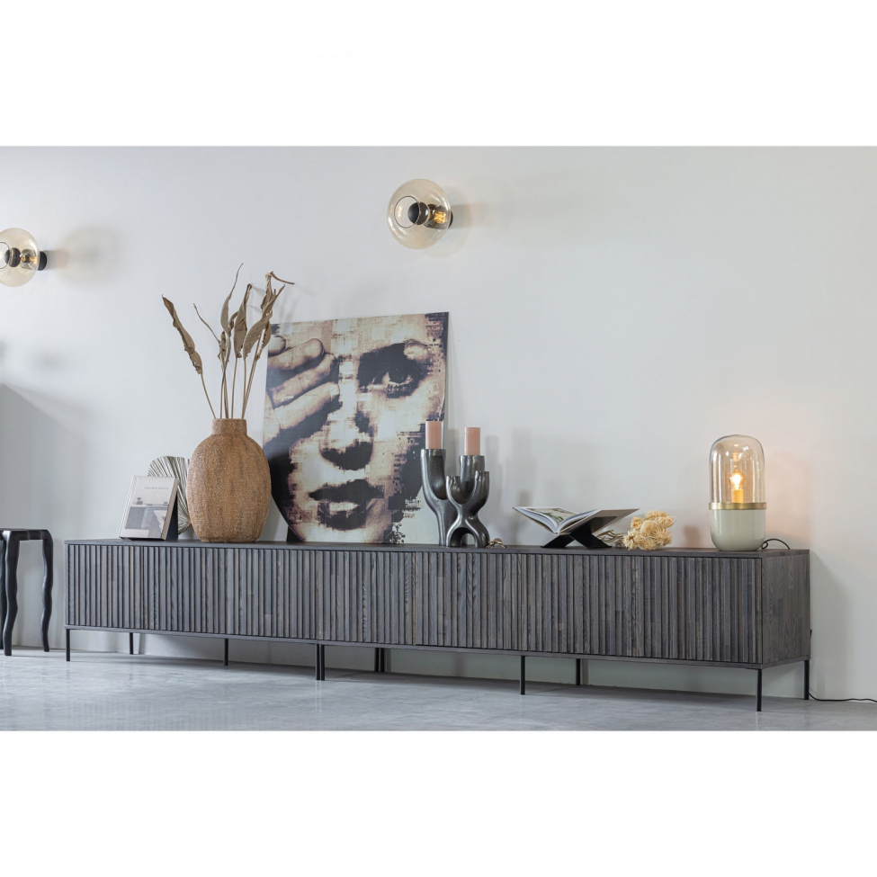 Mobile TV 'New Gravure' 100 cm - Marrone scuro/Nero