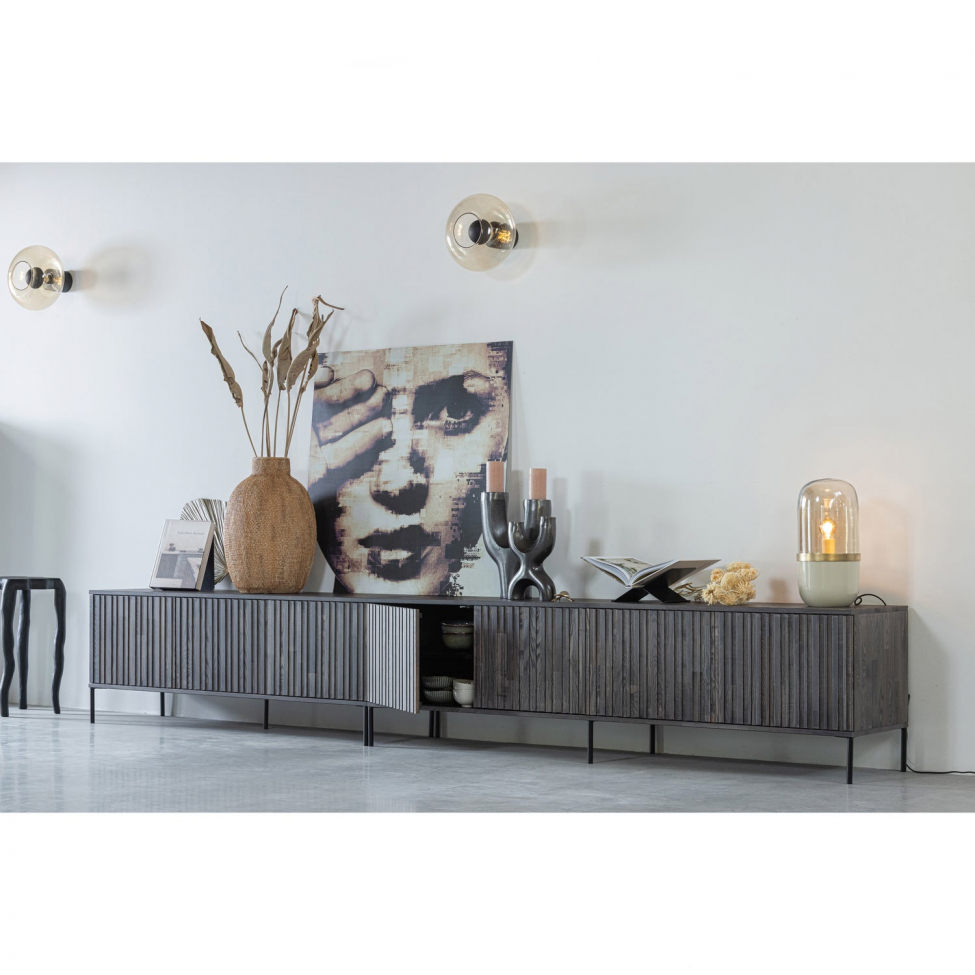 Mobile TV 'New Gravure' 150 cm - Marrone scuro/Nero