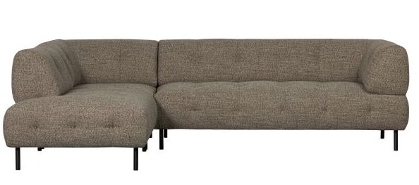 Divano angolare sinistro 'Lloyd' - Marrone scuro