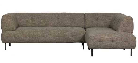 Divano angolare destro 'Lloyd' - Marrone scuro