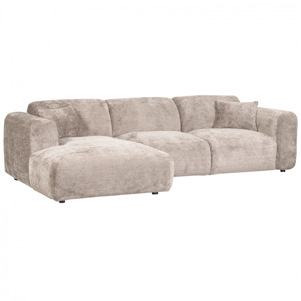 Divano 'Cloud' 3 posti con chaise longue sinistra - Grigio