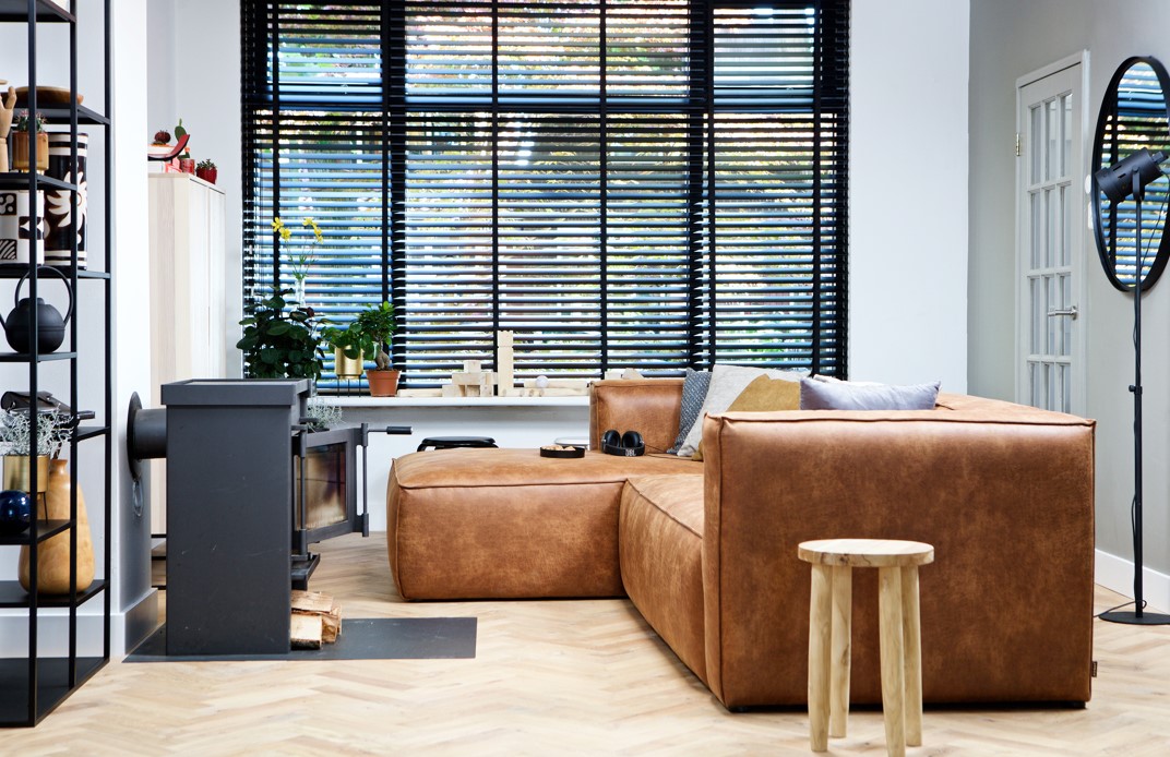 Divano ad angolo 'Bean' - Cognac