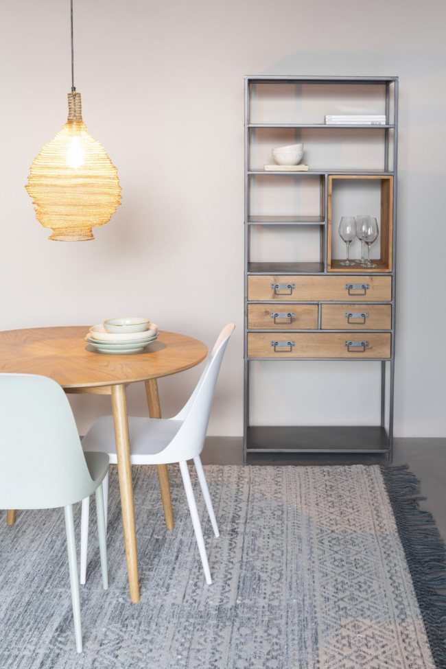 Mensola 'Samuel' - Naturale/Nero