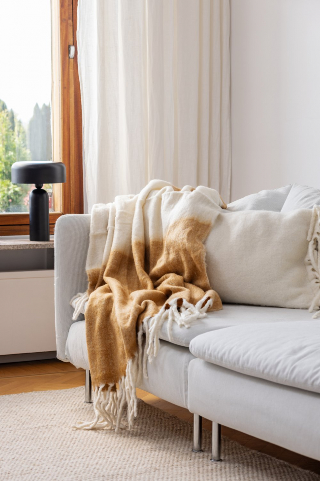 Plaid 'Carrie' 130x170cm - Giallo