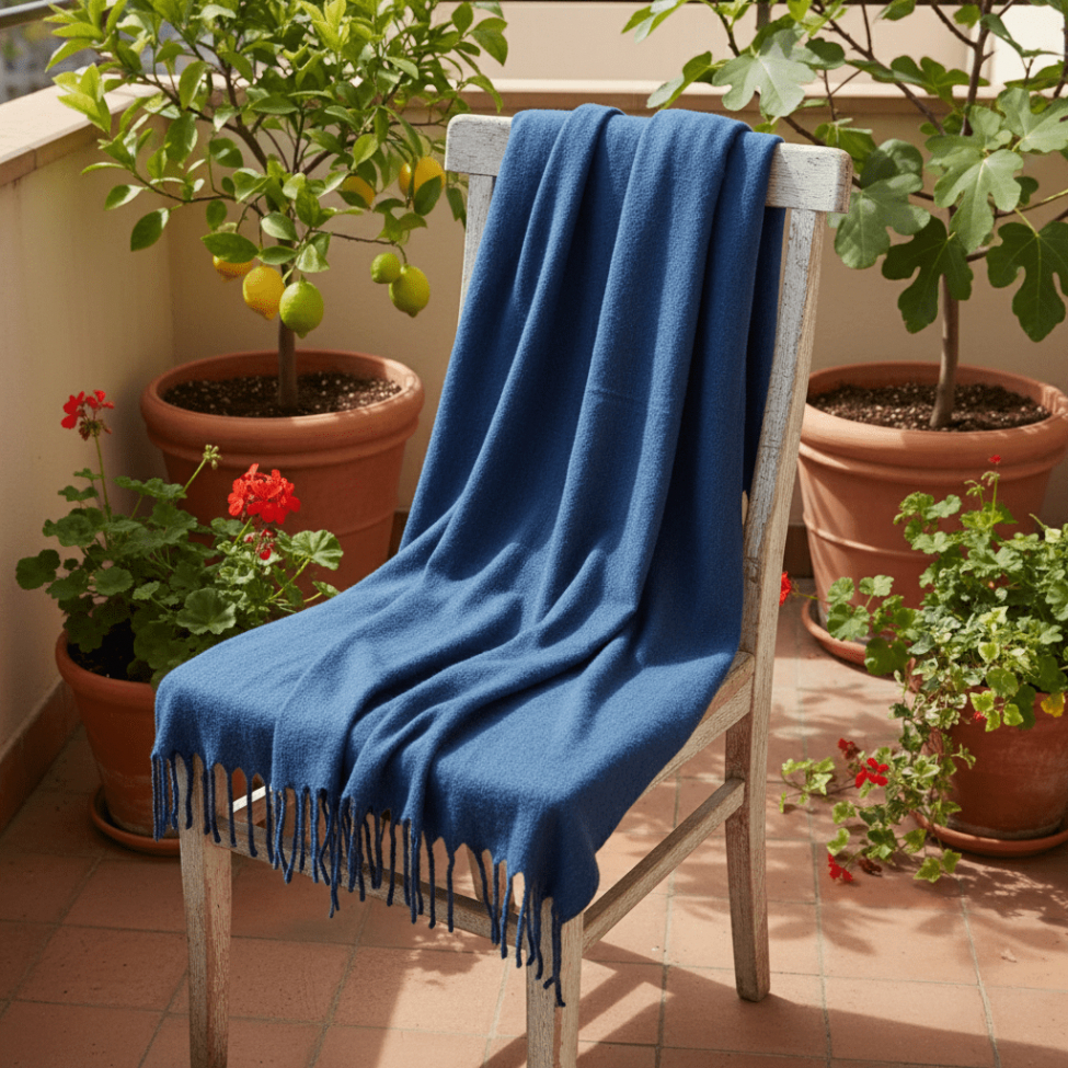 Plaid 'Samantha' 130x170cm - Blu