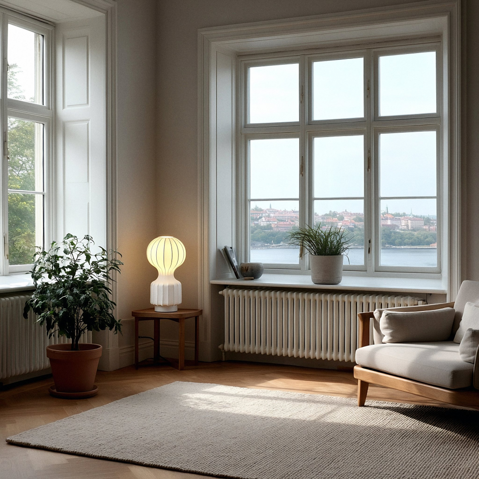 Lampada 'Senigallia' S - Bianco/bianco