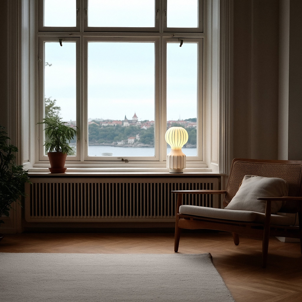 Lampada 'Senigallia' S - Bianco/bianco