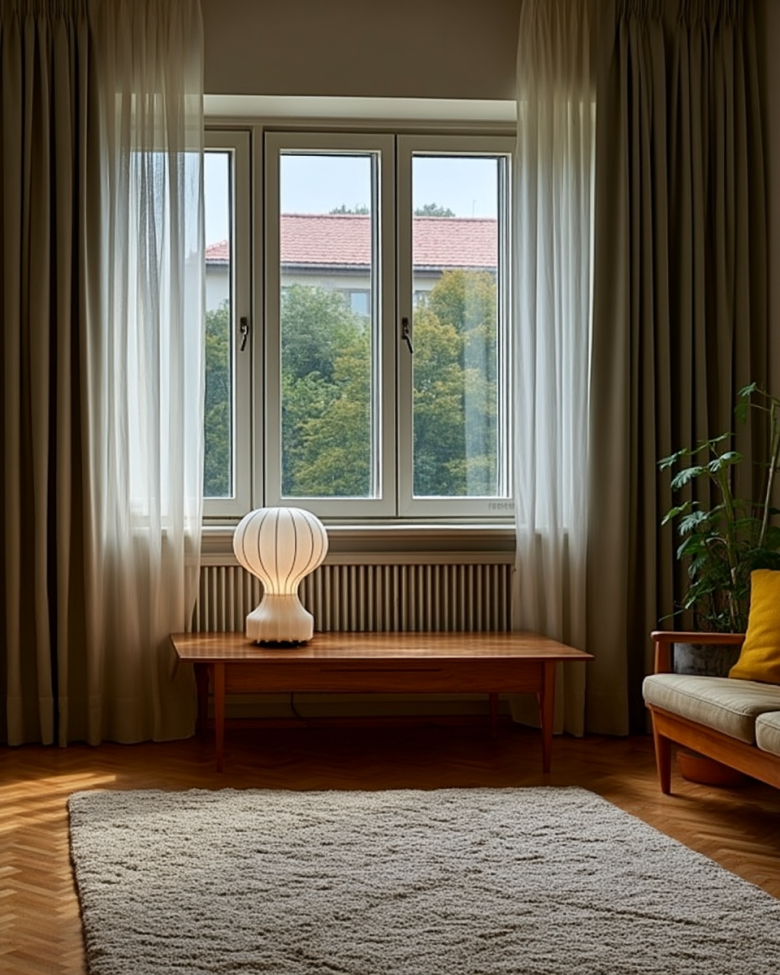 Lampada 'Senigallia' M - Bianco/Nero