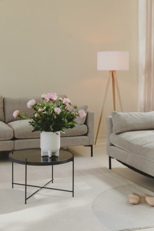 Lampada da terra 'Tripod' - Legno/Nero