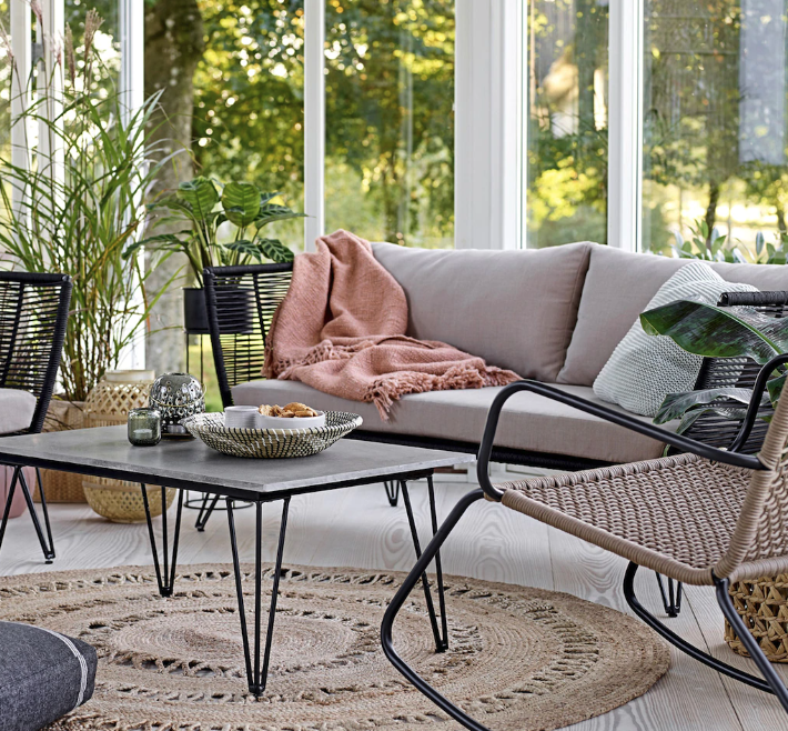 Divano 'Mundo' - Nero/Beige