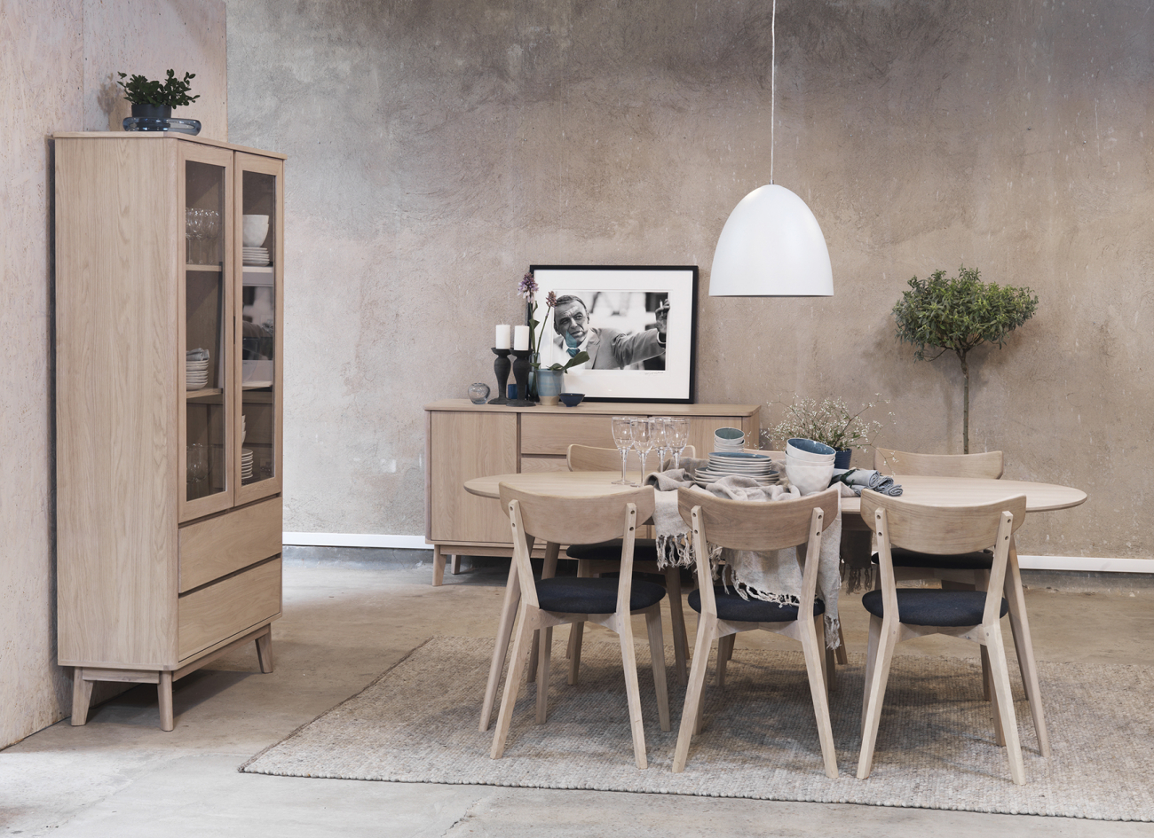 Sideboard 'Yumi' 152x84cm - Rovere sbiancato