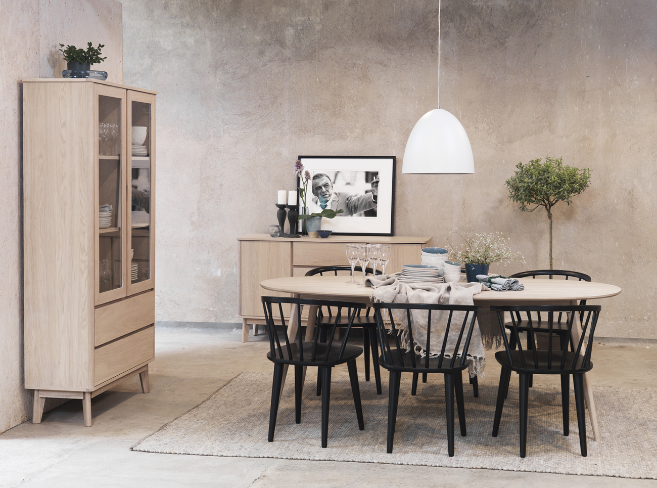 Sideboard 'Yumi' 152x84cm - Rovere sbiancato