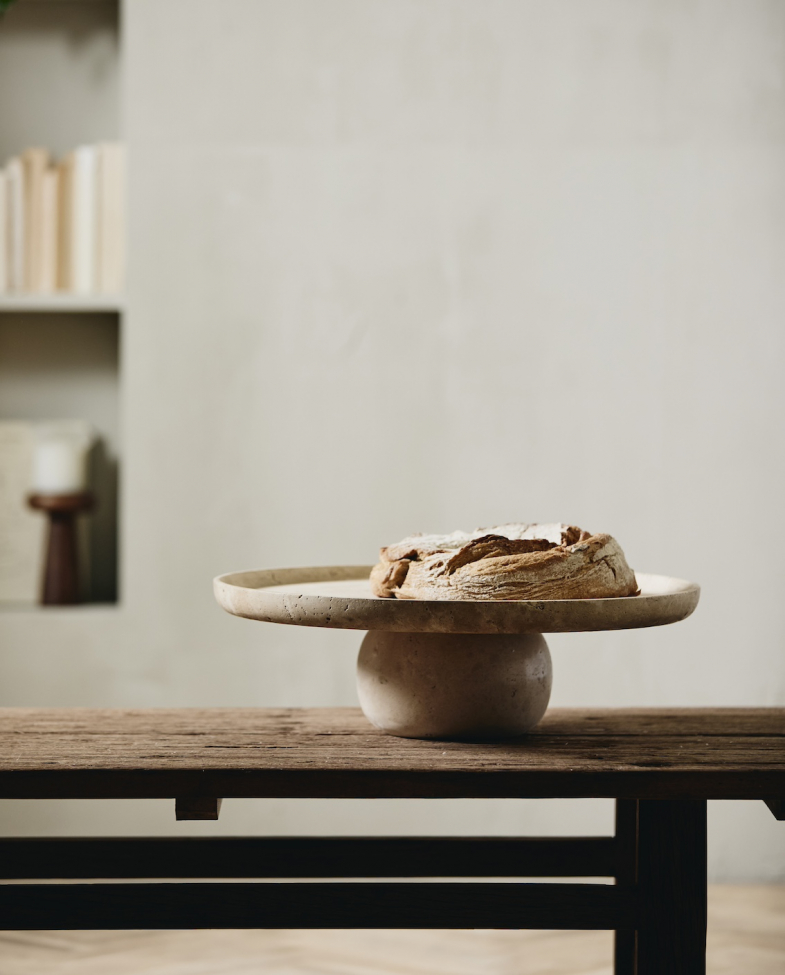 Piatto 'Masa' rotondo 50cm - Travertino