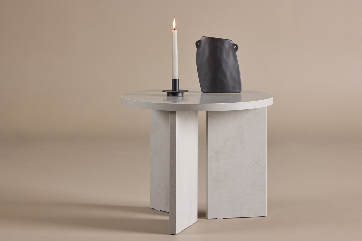 Tavolino da caffè 'Stjärnvik' Rotondo 55cm - Grigio