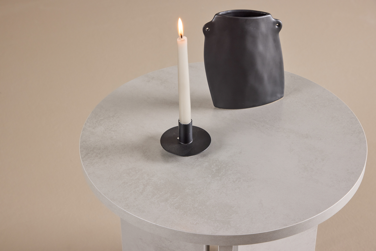 Tavolino da caffè 'Stjärnvik' Rotondo 55cm - Grigio