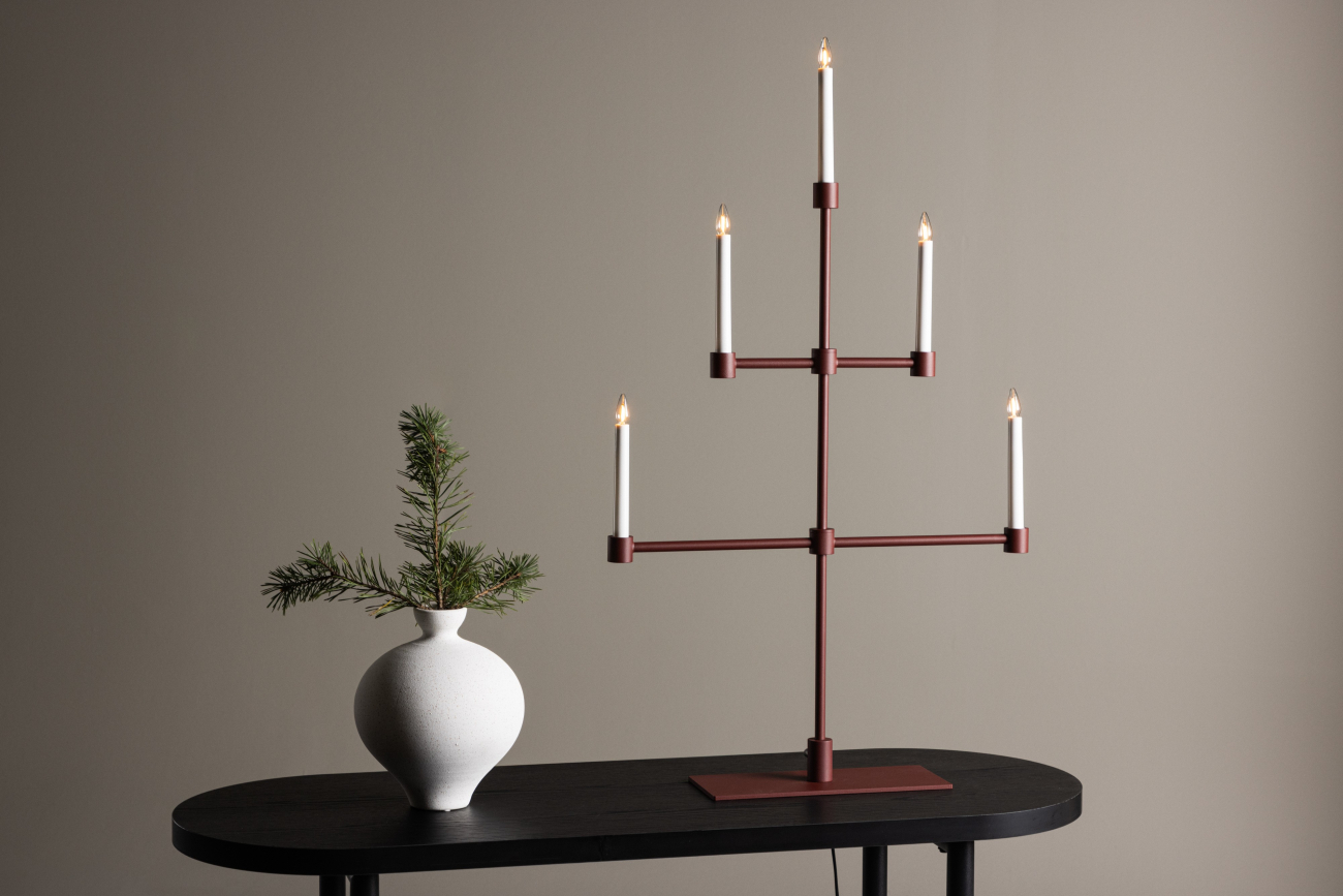 Candelabro dell'Avvento 'Falsterbo' - Rosso