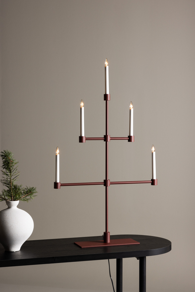 Candelabro dell'Avvento 'Falsterbo' - Rosso